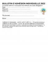 Bulletin d'adhésion Bergeyre 2023