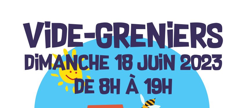 Affiche du vide-grenier de la butte Bergeyre 2023